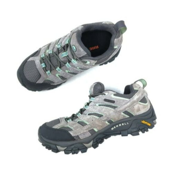 Merrell Shoes - Merrell Moab 2 Vibram Waterproof Womens Size US 6.5 Gray Hiking Shoes J06028